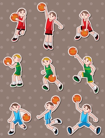 cartoon basketball player stickers
のイラスト素材