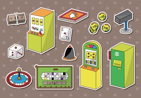 casino sitckersのイラスト素材