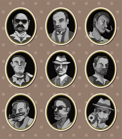 mafia stickersのイラスト素材