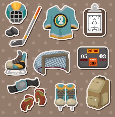 hocky stickersのイラスト素材