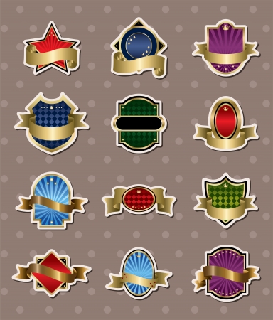 label stickersのイラスト素材