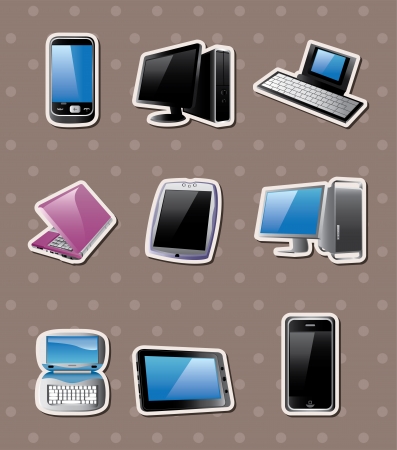cartoon computer  stickersのイラスト素材