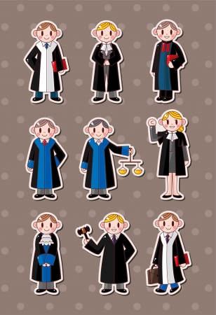 cartoon Judge stickers
のイラスト素材