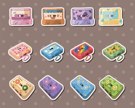 tape stickersのイラスト素材