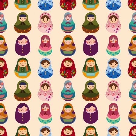 seamless Russian doll pattern
のイラスト素材
