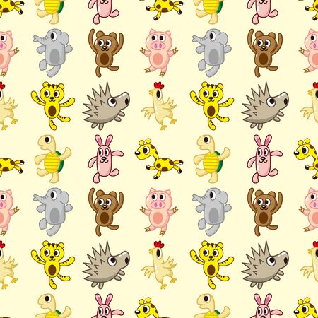 seamless animal patternのイラスト素材