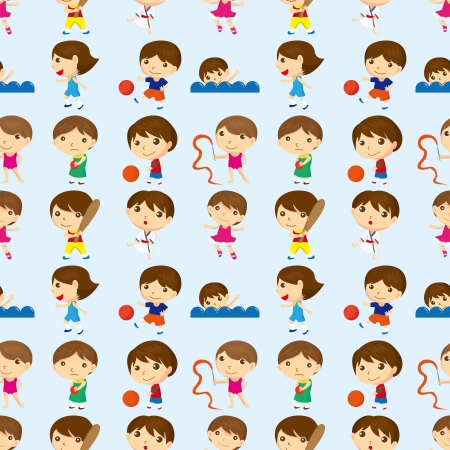 sport seamless patternのイラスト素材