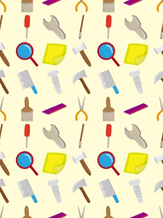 seamless tool pattern,cartoon vector illustrationのイラスト素材