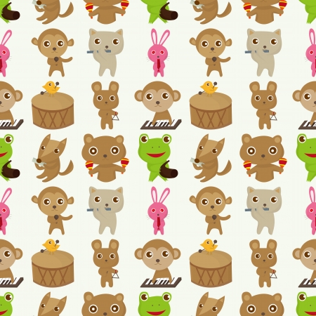 animal music patternのイラスト素材