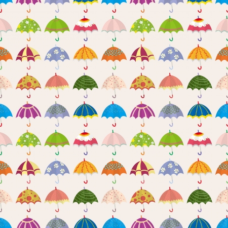 seamless umbrella pattern,cartoon vector illustrationのイラスト素材