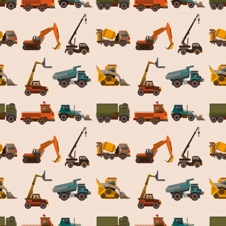 seamless truck pattern,cartoon illustrationのイラスト素材