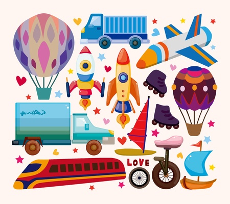set of transport iconsのイラスト素材