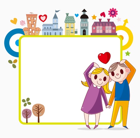 sweet home frameのイラスト素材