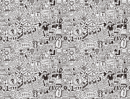 seamless internet network patternのイラスト素材