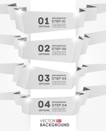 Infographic Design template,origami bannerのイラスト素材