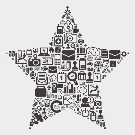 web star patternのイラスト素材