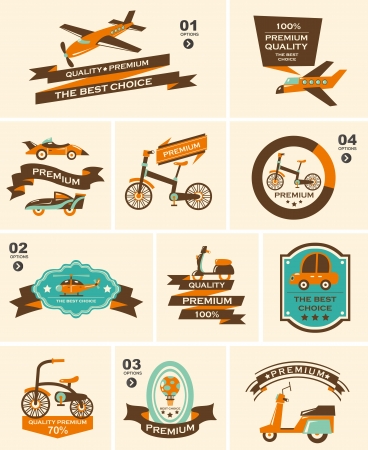 set of travel bannersのイラスト素材