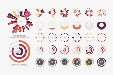 Infographic Elements.Pie chart set iconのイラスト素材