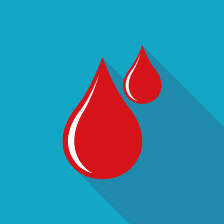 Flat blood style Icon with long shadowsのイラスト素材