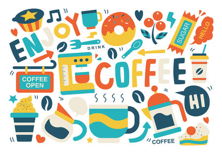 coffee backgroundのイラスト素材