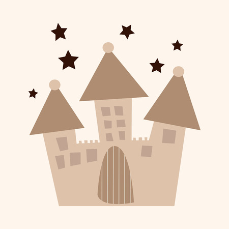 architecture castle flat icon elements,eps10のイラスト素材