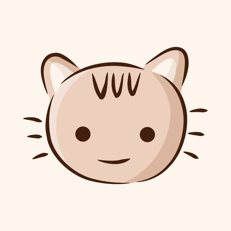 Animal cat flat icon elements, eps10のイラスト素材