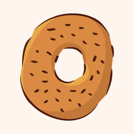 fast food donut flat icon elements,eps10のイラスト素材
