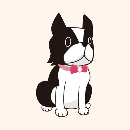 Animal dog flat icon elements, eps10のイラスト素材