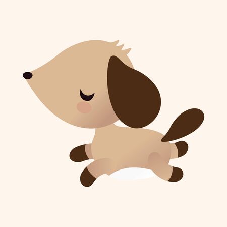 Animal dog flat icon elements, eps10のイラスト素材