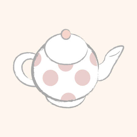 kitchenware teapot flat icon elements, eps10のイラスト素材