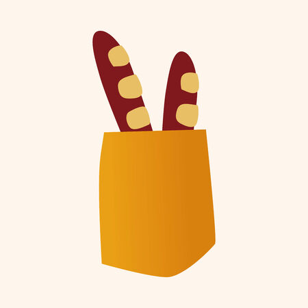 food bread flat icon elements,eps10のイラスト素材