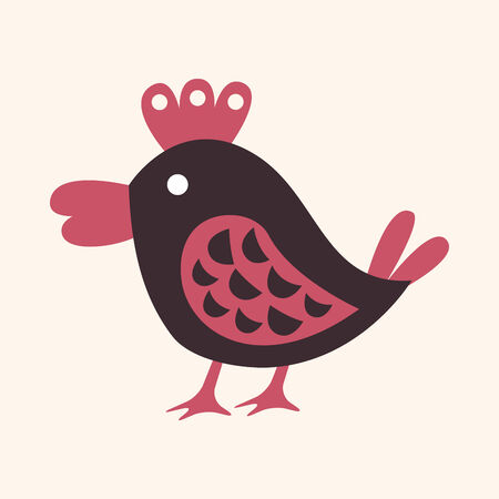 Animal bird flat icon elements, eps10のイラスト素材