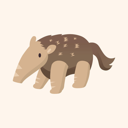 Animal Pangolin flat icon elements, eps10のイラスト素材