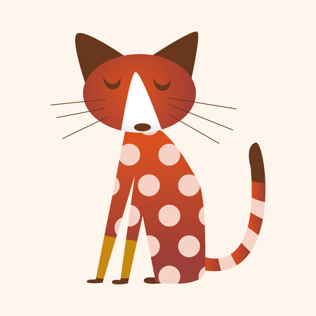 Animal cat flat icon elements, eps10のイラスト素材