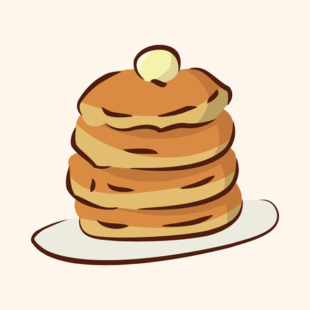 fast food pancake flat icon elements,eps10のイラスト素材