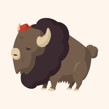 Animal cattle flat icon elements, eps10のイラスト素材