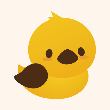 Animal duck flat icon elements, eps10のイラスト素材