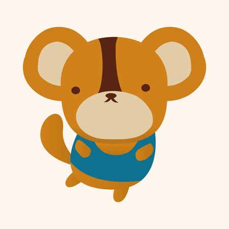 Animal flat icon elements, eps10のイラスト素材