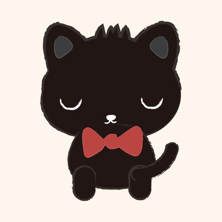 Animal cat flat icon elements, eps10のイラスト素材