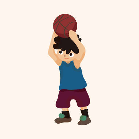 basketball player elementのイラスト素材