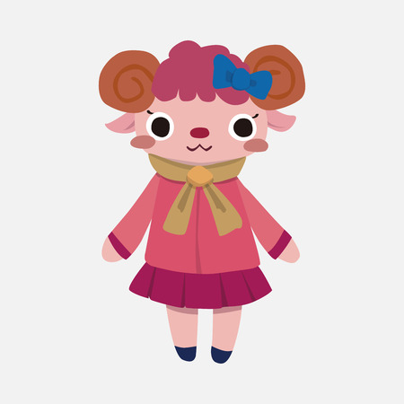 winter animal sheep flat icon elementのイラスト素材