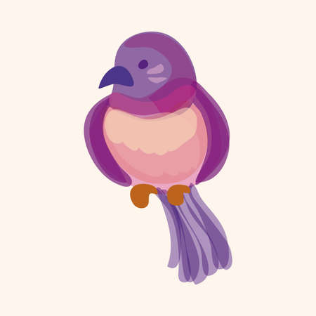 bird cartoon design elementのイラスト素材