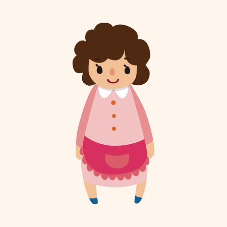 family mother character flat icon elementのイラスト素材