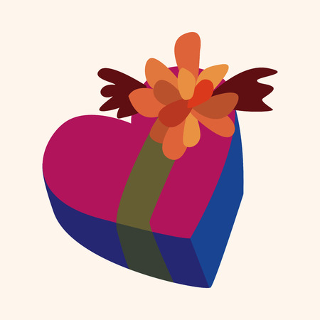 Valentine\'s day theme presents elementのイラスト素材