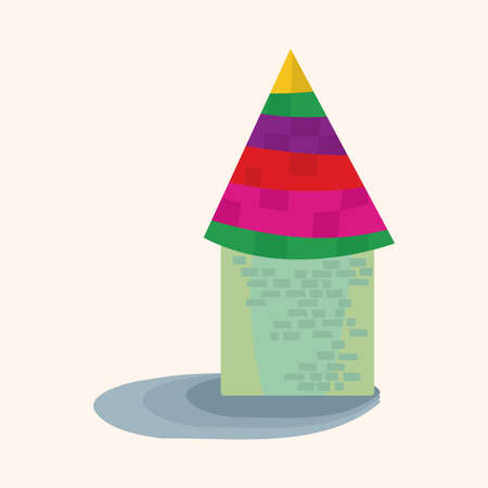 Building house theme elementのイラスト素材