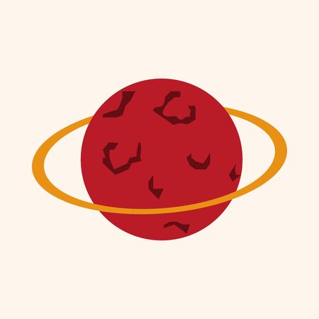 Space planet flat icon elementのイラスト素材