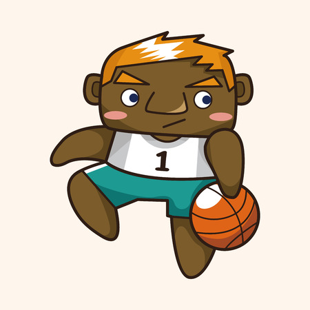 basketball player elementのイラスト素材