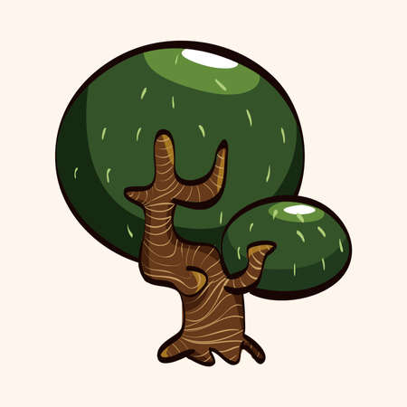 tree theme elementのイラスト素材