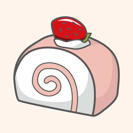 decorating cake flat icon elements background,eps10のイラスト素材