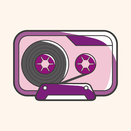 Audiotape theme elementのイラスト素材